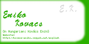 eniko kovacs business card