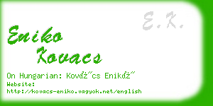 eniko kovacs business card